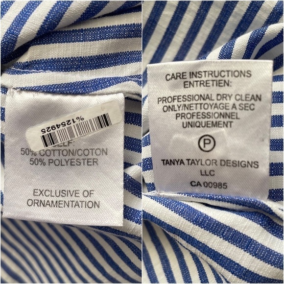 Tanya Taylor x Revolve Top Michele Striped Off-the-Shoulder Embroidered 8 - Picture 9 of 12